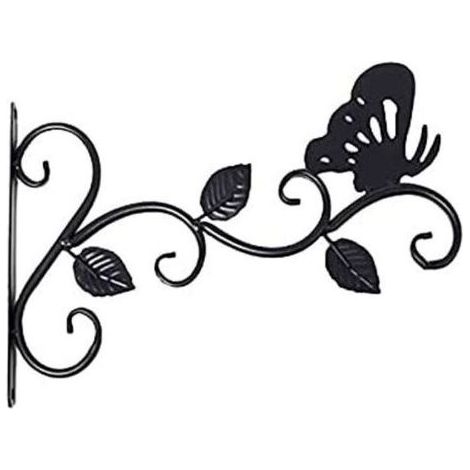 Lot De 1 Supports Pour Plantes Suspendues,Suspension Mural Crochet Plante En Mtal, Suspension D'accessoires Pour Plantes Antirouille Et Robuste En Forme De Papillon, Noir (1/5)