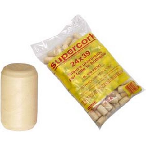1CF TAPPO SINTETICO SIMILSUGHERO SUPERCORK MM.24X39 mm24x39 supercork, busta