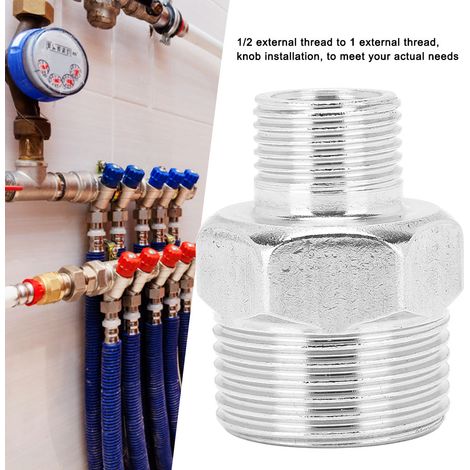 Adaptateur de raccord fileté mâle G1/2" vers filetage mâle 1" - Accessoires de connexion (1/5)