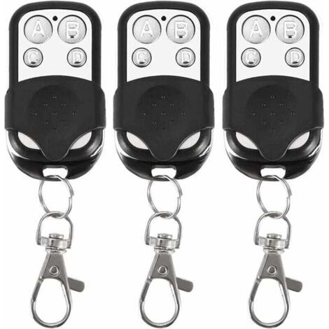 Set di 3 telecomandi universali per porte automatiche, frequenza 315 MHz, codice fisso, 4 pulsanti, per un massimo di 4 porte.