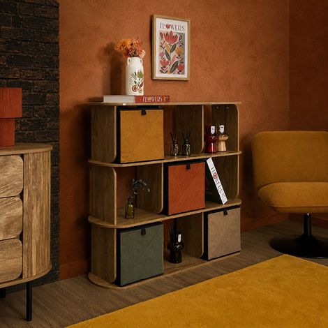 Étagère - HOME DECO FACTORY - Heritage - Modulable - Marron (1/5)