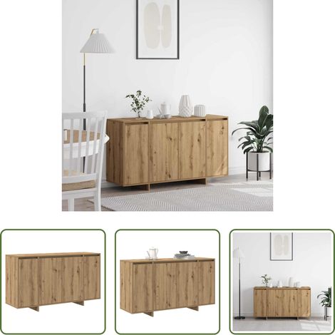 Rangement - Buffet Chêne artisanal 135 x 41 x 75 cm Bois d'ingénierie (1/5)
