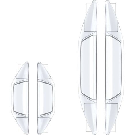 Bande de protection universelle pour pare-chocs de porte, en PVC souple, avec dos adhésif, facile à installer.