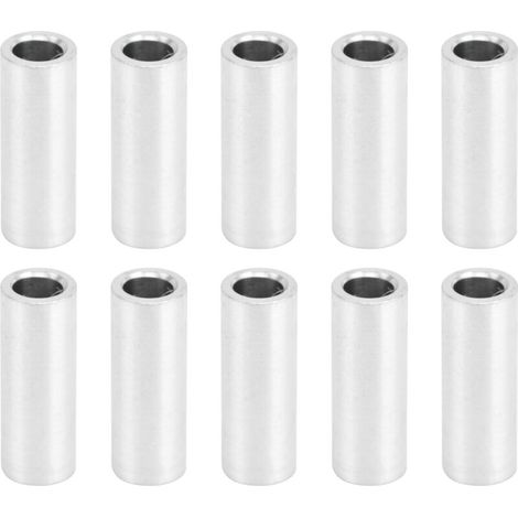10 Pièces Entretoises Rondes en Alliage d'Aluminium Sans Filet, Diamètre Extérieur 6mm, Longueur 16.5mm, Accessoires de Support pour Montage (1/5)