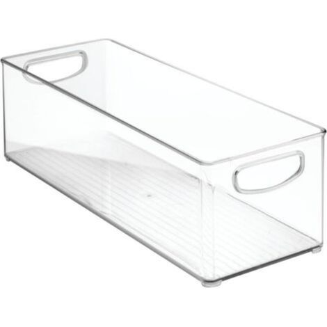 Schrank/Küche Aufbewahrungsbox, extra großer Behälter für Kunststoffkühlschrank, lange Box, transparent, 41 cm x 15 cm x 12,5 cm