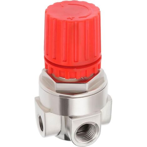 Régulateur de Pression de Compresseur 1/4 Pouce Réducteur de Pression à 4 Trous AB9051116 Compatible avec Stanley Bostitch Compatible avec Husky, trois Grands Trous Et Un Petit Trou (1/5)