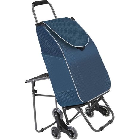 Chariot De Courses À Roues Trolley Étanche Portable À 3 Roues Chariot de Courses Roulant pour Personnes Âgées, Escaliers, Appartement, Marché, Linge, Maison, Voiture, Transport (1/5)