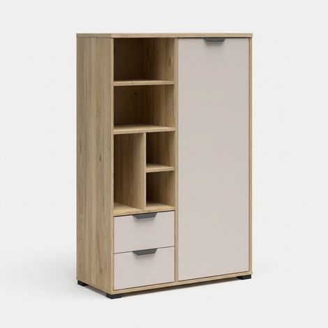 Credenza alta con 1 anta e 2 cassetti Chuck (1/5)