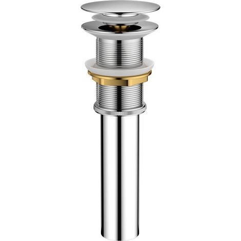 Bonde de Lavabo - Ø45 mm - Système Clic-Clac - Anti-débordement - Acier Inoxydable 304 - Finition Chromée - 1 Pièce (1/5)
