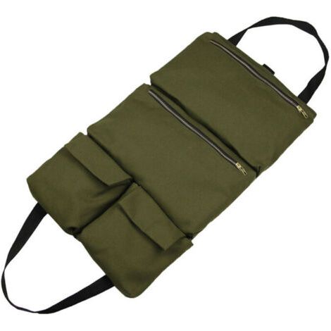 Pair Lntyq Rouleau À Outils Rouleau À Outils en Toile Polyvalent, Pochette À Rouleau De Clé, À Outils Enroulable avec 2 Poches Zippées, Organisateurs D'outils pour Voiture (1/5)