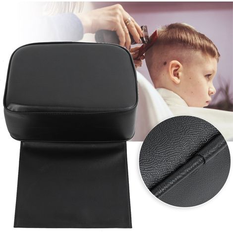 Chaise de barbier pour salon de coiffure, coussin rehausseur pour enfant, équipement de coiffure, de beauté, de SPA, noir (1/5)