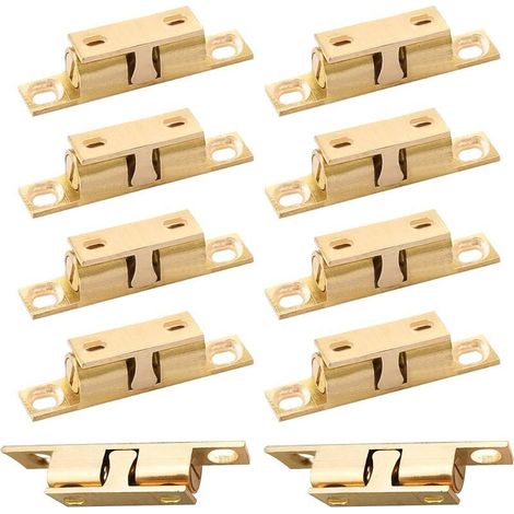 Rouleau à Billes en Laiton 10 Pièces Double Loqueteau à Bille, Rouleau Loqueteau Fermeture Pour Armoires Meubles D'armoire (1/5)