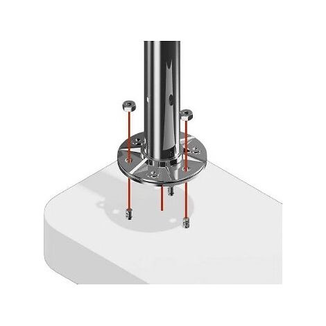 Paire de poteaux de balustrade à la française Ø 42.4 mm pour garde-corps - avec embase soudée Ø 100 mm - hauteur 970 mm - inox 304 - DESIGN PRODUCTION (1/3)