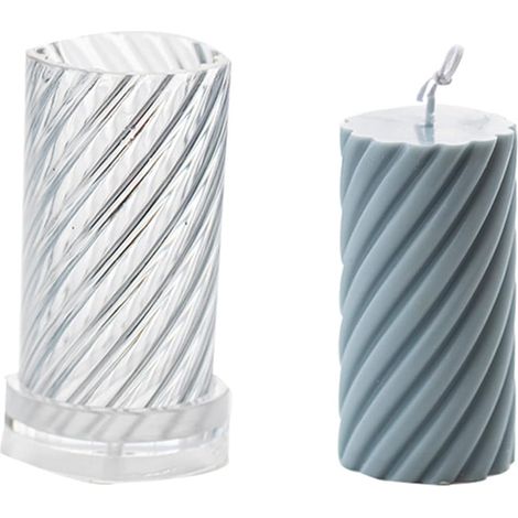 Spiralförmige Kerzenform, 3D-Kerzenform, Zylinderdraht-Kerzenform, handgefertigte Kerzenform, für Heimdekoration, Hochzeitsessen (1/5)