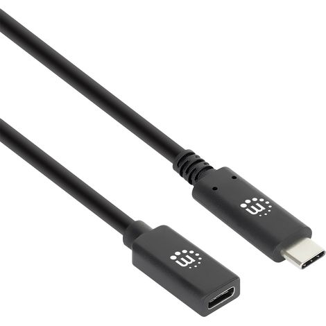 manhattan Manhattan 355230 - 0,5 m - USB C - USB C - 3.2 Gen 2 (3.1 Gen 2) - 10000 Mbit/s - Noir (1/4)