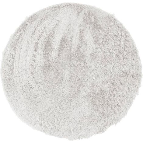 NEO YOGA - Tapis lavable à base fine et souple extra doux blanc diam.70