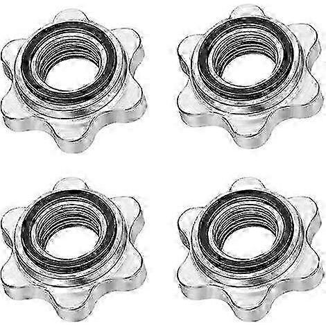 4 colliers de serrage à vis pour haltères, antidérapants et durables, diamètre standard 25 mm, pour barres d'haltères métalliques standard. (1/4)