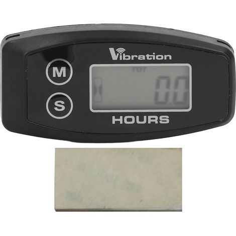 Compteur d'heures sans fil à activation par vibration, rappel d'entretien réinitialisable, indicateur numérique de temps de travail pour moteur marin. (1/5)