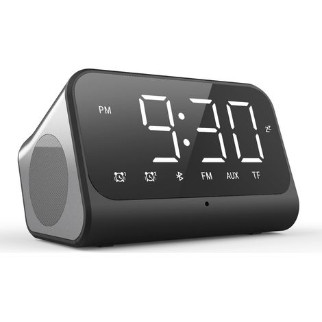 Wecker mit Bluetooth-Lautsprecher, Hintergrundbeleuchtung und Spiegeldisplay, D (1/5)