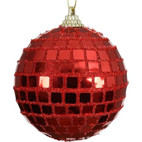 Pallina in foam tessuto rosso d10cm (1/4)
