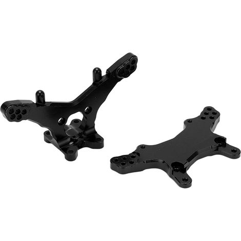 Support de suspension avant et arrière pour voiture télécommandée LOSI MiniT 2.0 1/18 (pièces de rechange noires) (1/5)