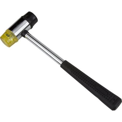 27-mm-Gummihammer, rutschfester Gummigriff, doppelseitiger Weichhammer für Leder, Schmuck und Heimwerkerarbeiten
