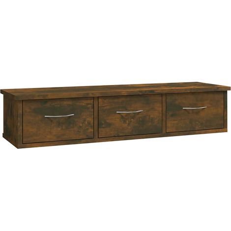 Mobile a Parete Mensola da Parete Rovere Fumo 88x26x18,5 cm in Legno Multistrato (1/5)
