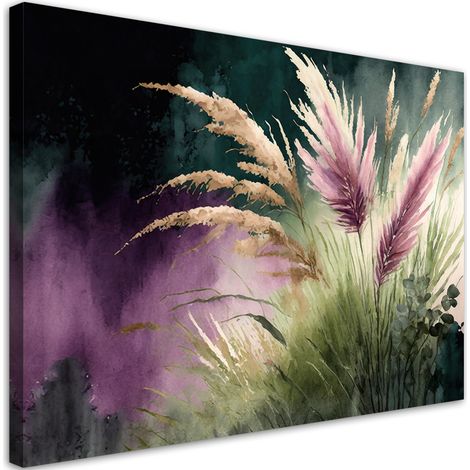 Tableau déco Herbe de la pampa Botanique Abstrait 90x60 (1/5)