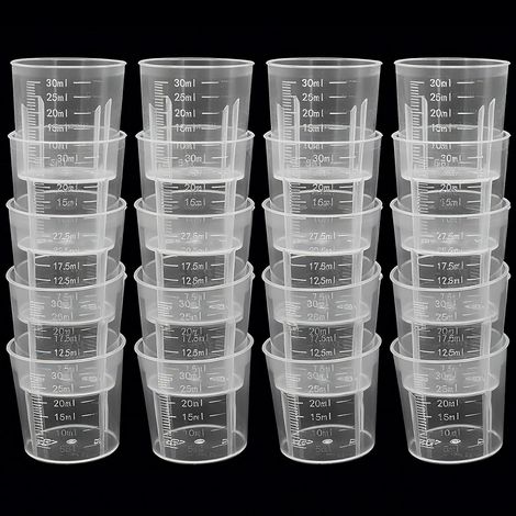 Gobelet Doseur - Lot De 20 - Plastique - Précision 30 Ml - Cuisine Et Laboratoire - Transparent (1/5)