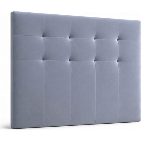 Home Heavenly® - Cabecero cama tapizado OLSON, acolchado para cama individual o matrimonial, no incluye herrajes  150 cm Color: Gris (1/5)