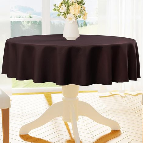 Nappe lavable avec effet lotus, ronde 140 cm, hydrofuge, facile d'entretien
