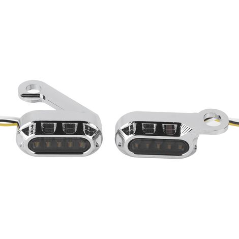 Clignotant Moto Universel 12V, Lampe Indicateur Jaune Étanche, Feu De Position Argent Fumé, Compatible Motocycle, Signalisation (1/5)