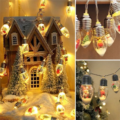 Guirlande Led Boules De Neige - Guirlande Décorative Pour Arbre De Noël Intérieur Jardin Extérieur Rue - 1 Pièce (1/5)