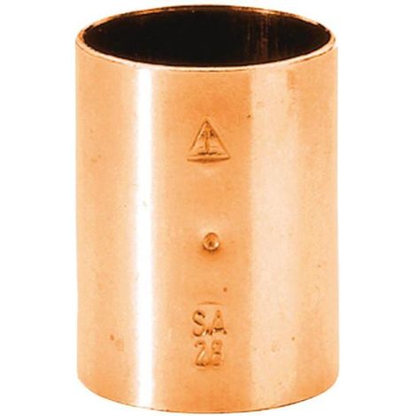 manchon à souder en cuivre - femelle / femelle - diamètre 14 mm - sachet de 2 (1/2)