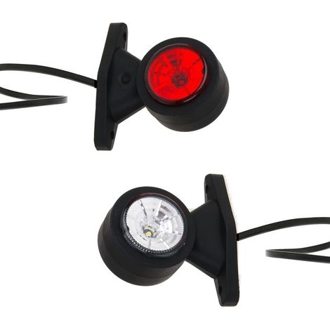 Lámpara de posición LED blanca y roja 12V 24V Recta Corta - FT-009 A LED (1/5)