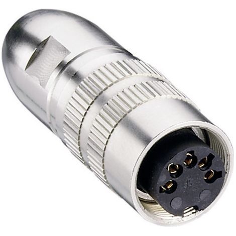 Connecteur rond DIN femelle, droit Lumberg 0322 08 Nombre de pôles: 8 argent 1 pc(s) D22753 (1/3)