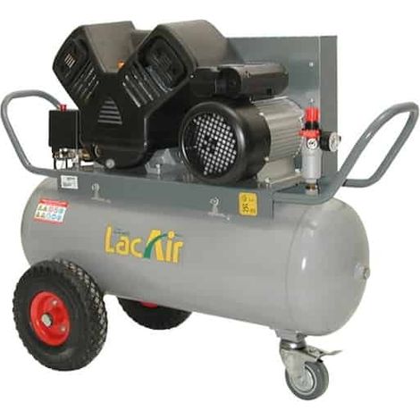 Lacme – Compresseur à courroie mono 20m³/h 50L – Débit d'air 20 m³/h – Pression maximale 11 bar – Moteur 4 CV pour outils pneumatiques - TwinAir20