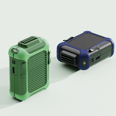 Ventilateur portable de taille mains libres USB à pince pour le camping et la pêche en plein air (1/5)