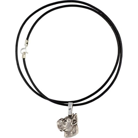 Boxer, Boxer I - collana con ciondolo per cani, placcato in argento, per gli amanti dei cani, gioiello raffinato di Art-Dog (1/5)