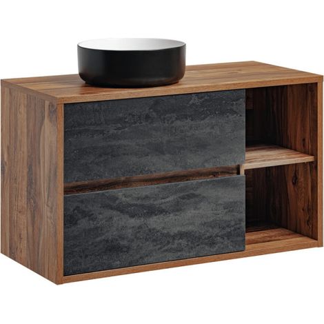Meuble vasque à poser 100 cm - Set 2 - New York - Livraison gratuite