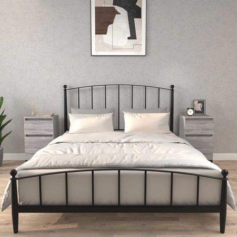 vidaXL Bedside Cabinets 2 pcs Grey Sonoma 40x35x70 cm (1/5)