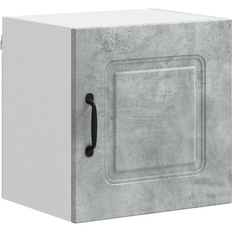 Moderno mobiletto da cucina rettangolare con ampio spazio portaoggetti 40 x 31 x 40 cm in legno ingegnerizzato grigio cemento 020053559