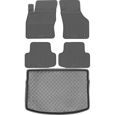 Ensemble de tapis de sol en caoutchouc pour Volkswagen Golf VII Hatchback (2012-2020) + tapis de coffre (1/5)