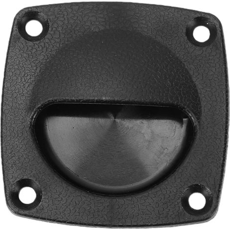 Poignée encastrée carrée noire de 75x75mm de traction de doigt de trappe affleurante pour le Yacht de bateau (1/5)