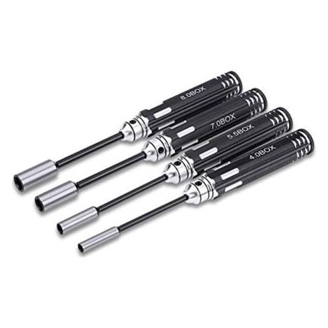 4PCS Hex Socket Nut Drivers, Hex Shank Leg Bit Hex Socket Driver Model for RC Car (1/5)