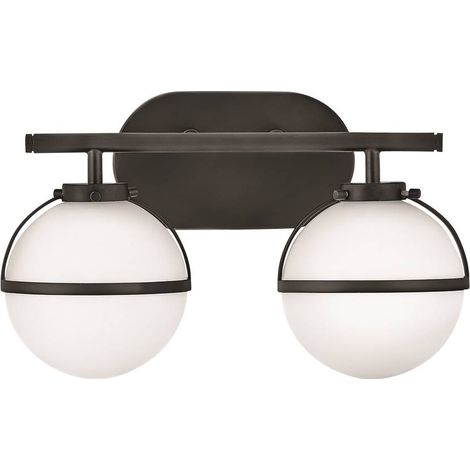 Elstead Hinkley Hollis Lampada da parete per bagno nera, IP44 (1/5)