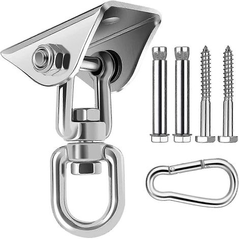 Crochet pivotant à 180°, en acier inoxydable robuste, pour installation au plafond jusqu'à 450 kg (1/5)