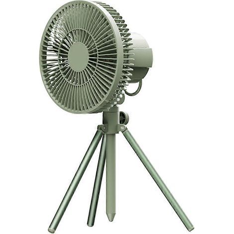 Ventilateur de tente de camping rechargeable avec télécommande et veilleuse LED pivotante (1/4)