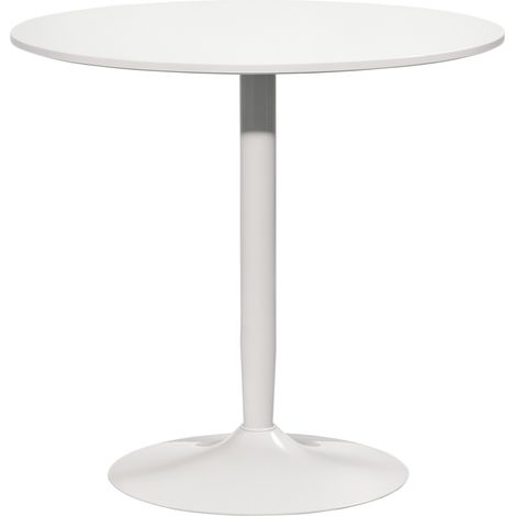 Table ronde design 2 personnes CARMINO blanche (1/5)