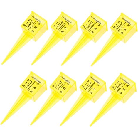 8stücke Regenmesser für Zäune Rasenwassermesser Kunststoff